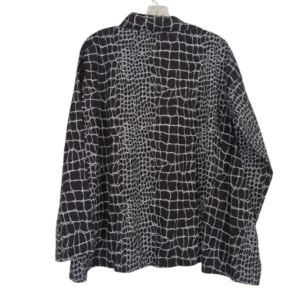 Snapdragon & Twig long sleeve black white‎ button front Women's Blouse size S - Picture 14 of 16